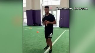 Tua Tagovailoa shares videos updating his recovery