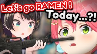 SUBARU points a Gun at MIKOCHI and invites to Ramen [ HololiveClip/English Sub ] ホロライブ切り抜き