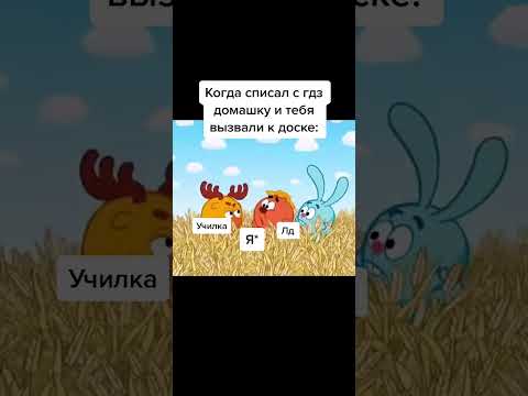 Когда тебя вызвали к доске I смешарикиshorts