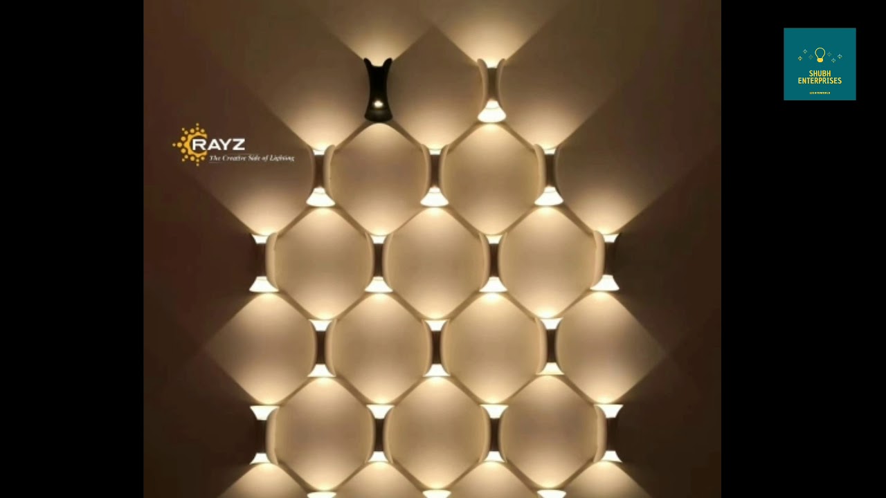 Wall Up Down Light Design With Fancy Black And Gold Colour - YouTube