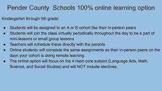 Info on the 100 percent online option for PCS students