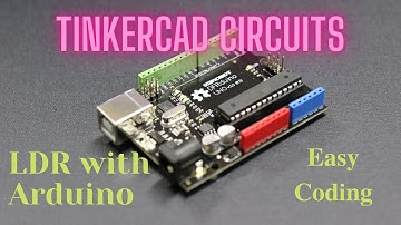 Activate Buzzer and LED using LDR and Arduino in Tinkercad circuits | LDR with Arduino in Tinkercad