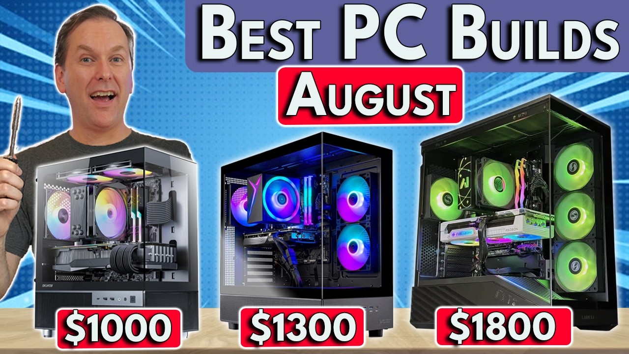 Best Gaming PC Builds Right Now! 🛑 $1000 / $1300 / $1800 PC Builds