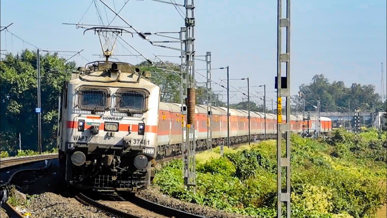 6 IN 1 Compilation of Most Powerful Passenger Locomotive ||Rajdhani Express + Sampark Kranti + Many 