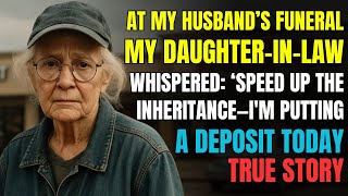 At My Husband’s Funeral, My Daughter-In-Law Whispered: ‘Speed Up the Inheritance..| Grandma Stories