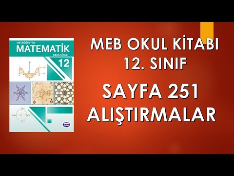 12  SINIF OKUL DERS MATEMATİK KİTABI SAYFA 251 İNTEGRAL 1  UYGULAYALIM