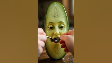 A beautiful cucumber eating #funny #animation #funnycucumber