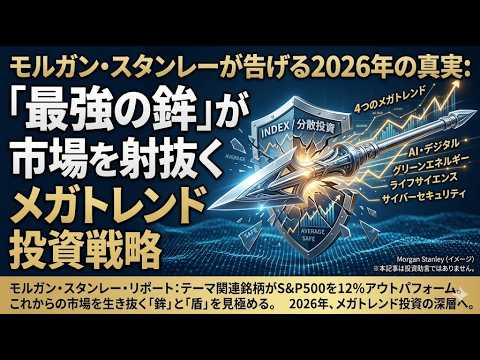 【2026年】モルガン・スタンレーが警告！市場を射抜く『最強の鉾』メガトレンド投資戦略とは？