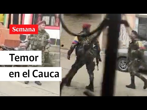 Grupo armado caminó por las calles de Balboa, Cauca