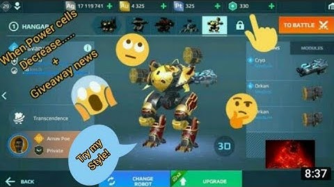 Not using Power cells! War robots Gameplay+Giveaway news!#warrobots