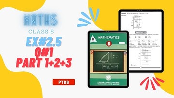 Punjab Textbook Board Maths Class 8 | Exercise 2.5 Q#1 Part 1+2+3 | Urdu Tutorial