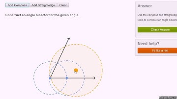 Constructing an angle bisector using a compass and straightedge
