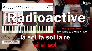 Radioactive Imagine Dragons Karaoke Flauta Notas Guitarra Cifra Piano Educação Musical José Galvão S