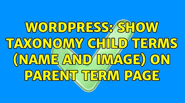 Wordpress: Show Taxonomy Child Terms (name and image) on Parent Term Page