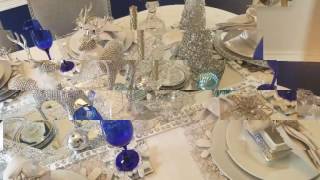 Christmas Table Scape: Winter Wonderland 2016 DOLLAR TREE ITEMS