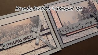 Inspired by Amy, Video #13, Thoughtful Journey DSP Christmas Card #stampinup