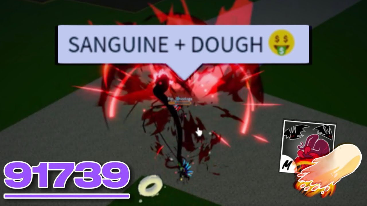 Dough v2 + Sanguine Art Infinite Combo = BROKEN for Bounty Hunting in Blox  Fruits 