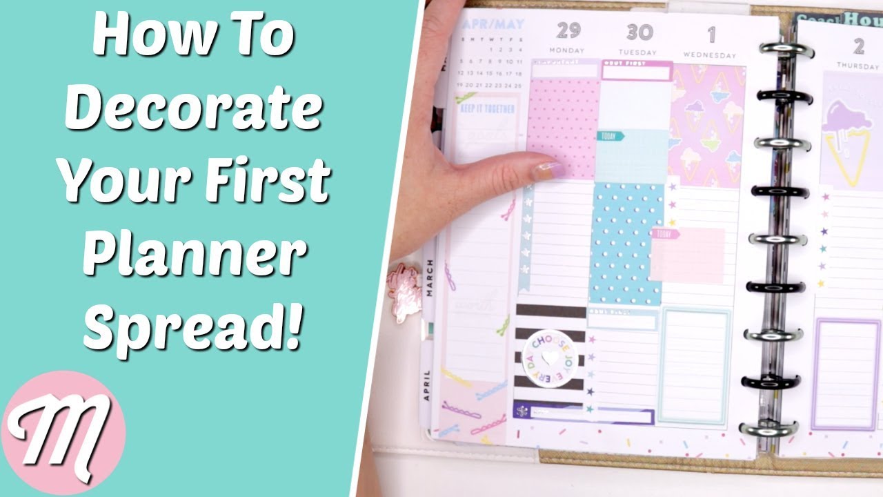 How To Decorate Your First Happy Planner Spread Youtube