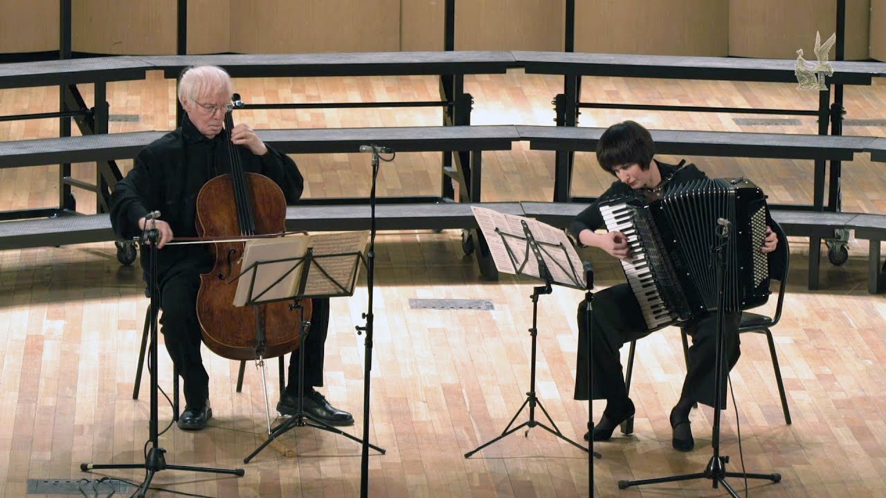 GUBAIDULINA In Croce - Vladimir TONKHA (cello) and Maria VLASOVA (accordion) / ГУБАЙДУЛИНА In Croce