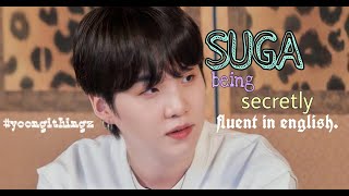 방탄소년단 Suga being secretly fluent in English