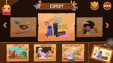 Chigiri Paper Puzzle Expert прохождение. All Levels 1 - 10
