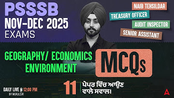 PSSSB Senior Assistant / Naib Tehsildar Preparation 2025 | Most Expected MCQs #11 | By Mukul Sir