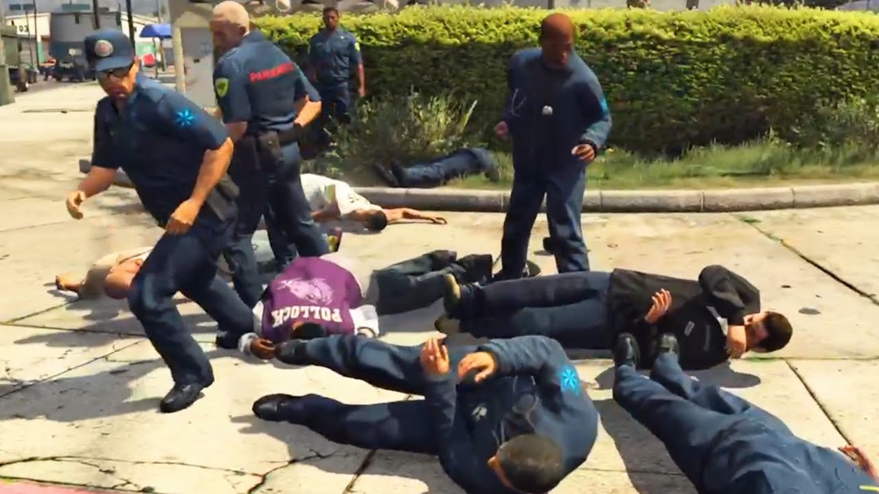 GTA V - Massive NPC Fight