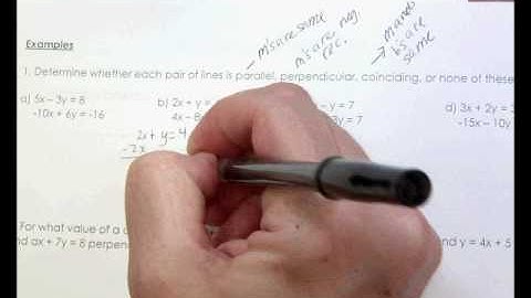 Parallel and Perpendicular Lines Video