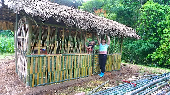 TIMELAPSE 510 Days : Difficult Journey Single Mother Building Bamboo House Alone - START TO FINISH
