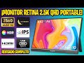 MONITOR RETINA 2.5 QUAD HD PORTABLE ULTRA LIVIANO DE 16.0'' USB-C 🎁 REVISADO COMPLETO ARZOPA Z1RC