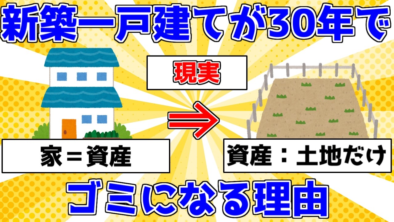 【生活】新築一戸建てが30年でゴミになる理由【ゆっくり解説】