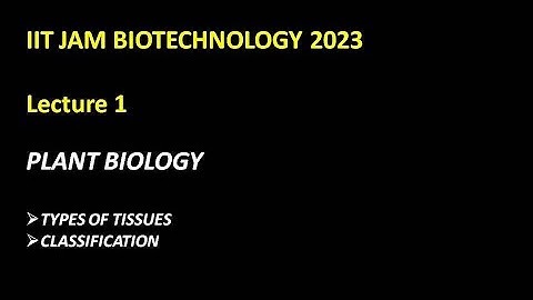 TYPES OF TISSUES |PLANT BIOLOGY| |IIT JAM BIOTECHNOLOGY 2023|#iitjambiotechnologyfreelecture