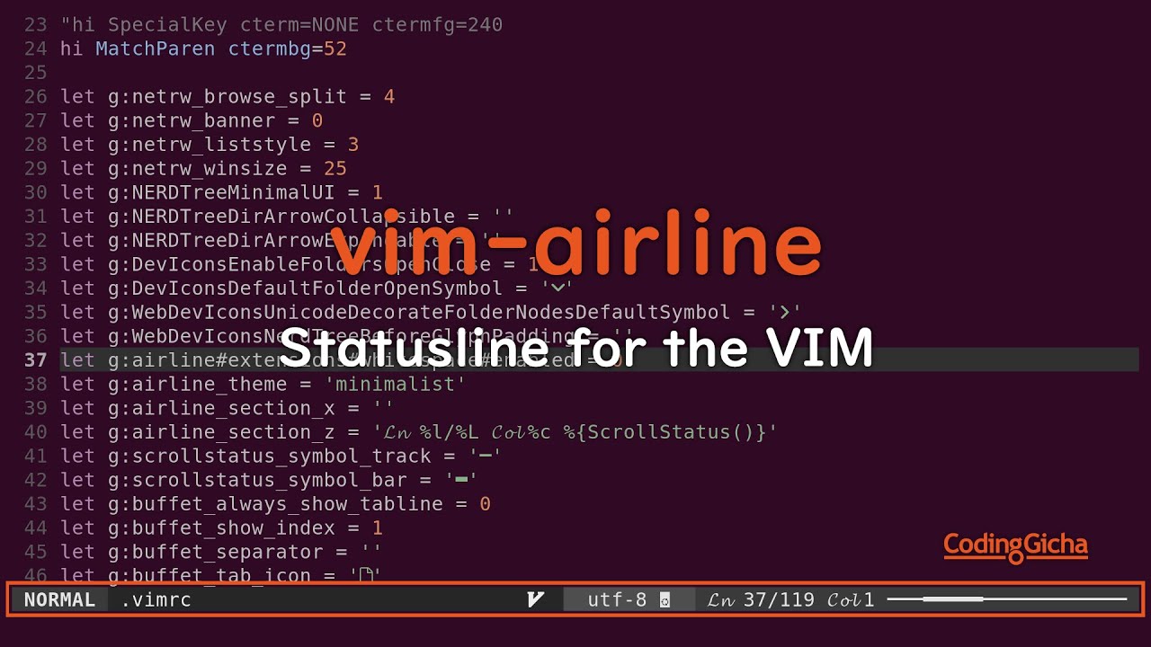 vim-airline :: Statusline for the VIM - YouTube