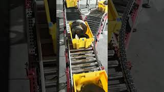 Transfer box conveying, steering and diverting mechanism, roller conveyor周转箱输送转向分流机构，滚筒输送机