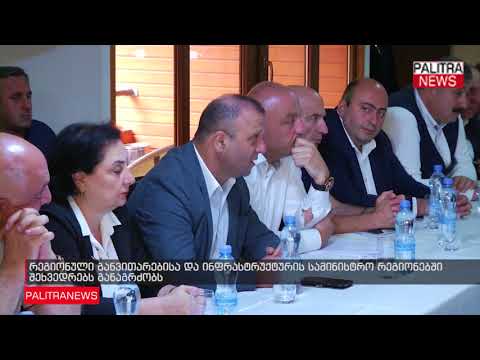 რეგიონული განვითარებისა და ინფრასტრუქტურის სამინისტრო რეგიონებში შეხვედრებს განაგრძობს