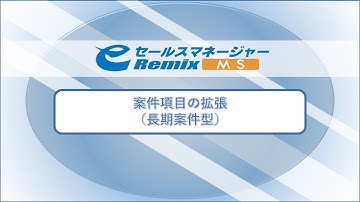 案件項目の拡張（長期案件型）MS