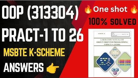 OOP All practical Answers in one shot MSBTE k-scheme || MSBTE || msbte k-scheme #ytshorts#education