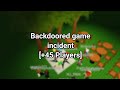 Backdoored Game Incident [+45 Players]