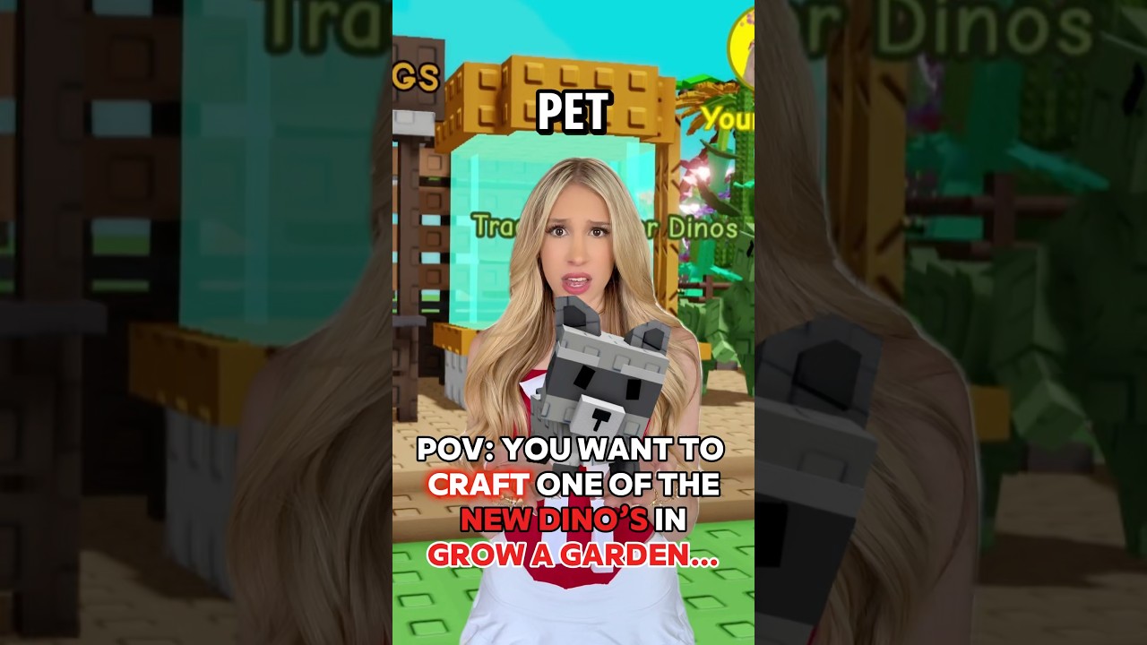 Когда вы хотите создать нового «динозавра» в игре «Вырасти сад» в ROBLOX… 🦖🦕🦝