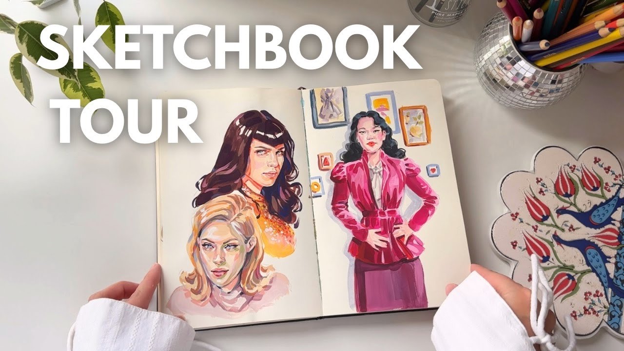 My FIRST Sketchbook Tour | Mixed Media - YouTube