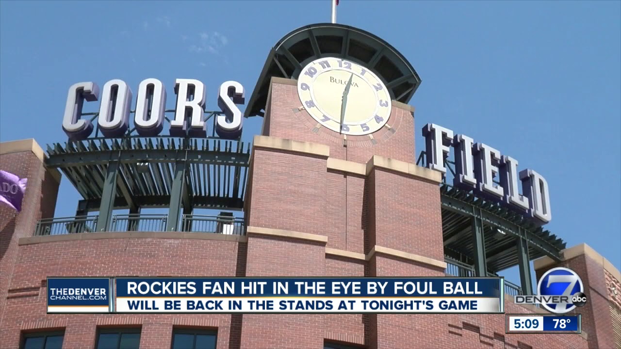 Rockies fan hit in eye by foul ball on Sunday being hosted by team at