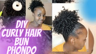 DIY curly Hair bun | Soft dreads Phondo | How to make a sleek bun | 2021 | SOUTH AFRICAN YOUTUBER