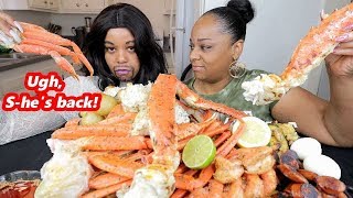 SEAFOOD BOIL MUKBANG WITH MY LEAST FAVORITE COUSIN!!