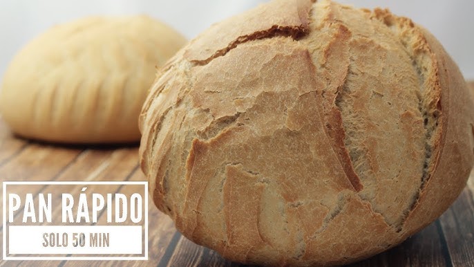 Pan rápido en 1 hora tierno y crujiente “barra de pan francés” 
