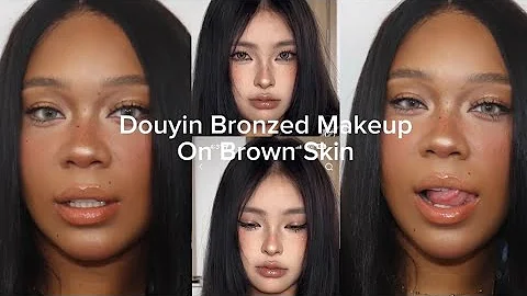 Douyin Bronzed Autumn✨Makeup on Brown Skin | Full Tutorial #douyin#makeup#makeuptutorial#blackgirl