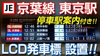 【速報】京葉線東京駅にLCD発車標設置！