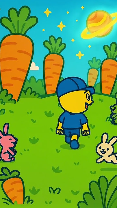 Bimo on the Carrot Planet 🥕🐰 Jumping Bunnies & Space Magic #bimo #bimoonline #bimoshorts