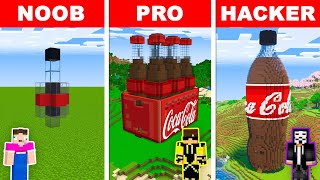 NOOB vs PRO: COCA COLA House Build Challenge in Minecraft