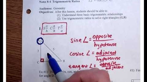 Geometry Notes 8-4 Trigonometry Ratios Part 1