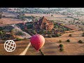 Balloon flight over bagan myanmar  amazing places 4k